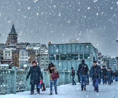 Beyaz'ınla bir başka güzelsin İstanbul..