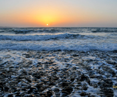 beach at the evening 