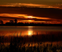 Sunset above the lagoon