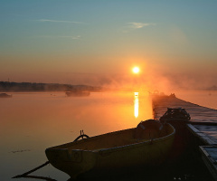 Morning fog, Lake Nysa