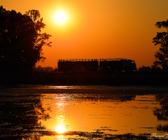 Traveling in the sunset