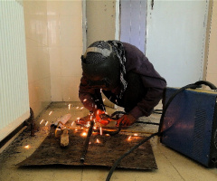 Welder at work...