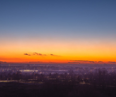 West over the industrial region of Poland