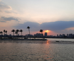 Egypt  - Cairo  - Nile River sunset 