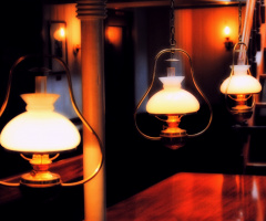 Lamps on a sailing ship