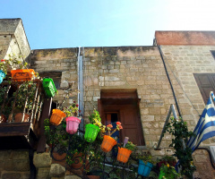 Flowerpots in Rhodes / Old Town