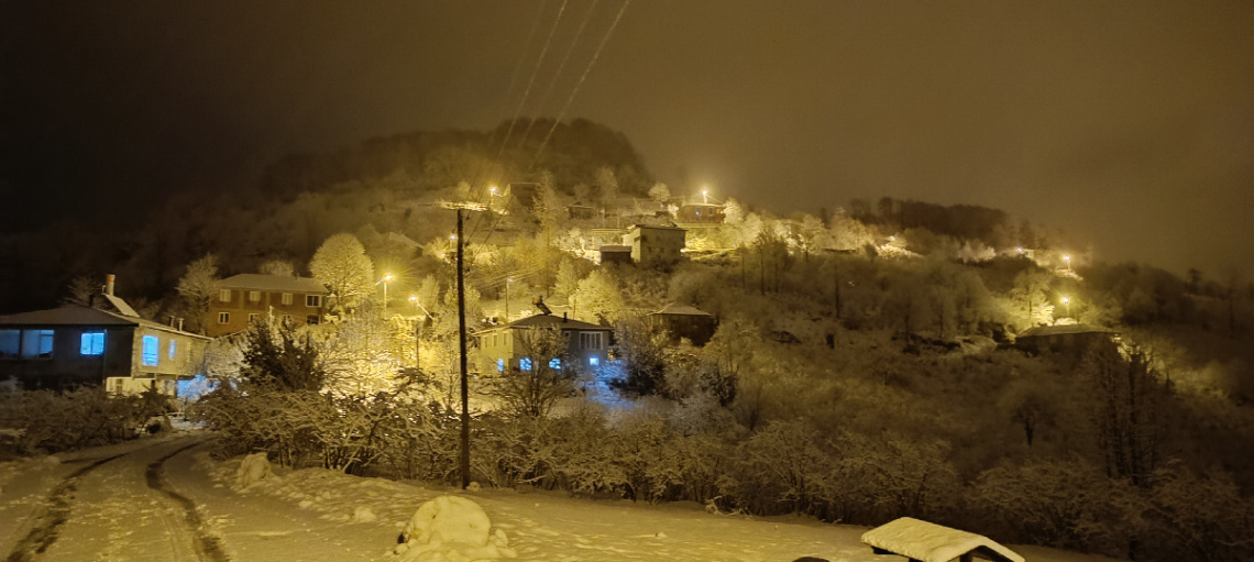 Ordu/Yeşilköy de kış gecesi