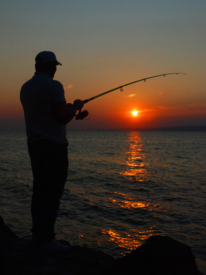 Sunset & Fisherman