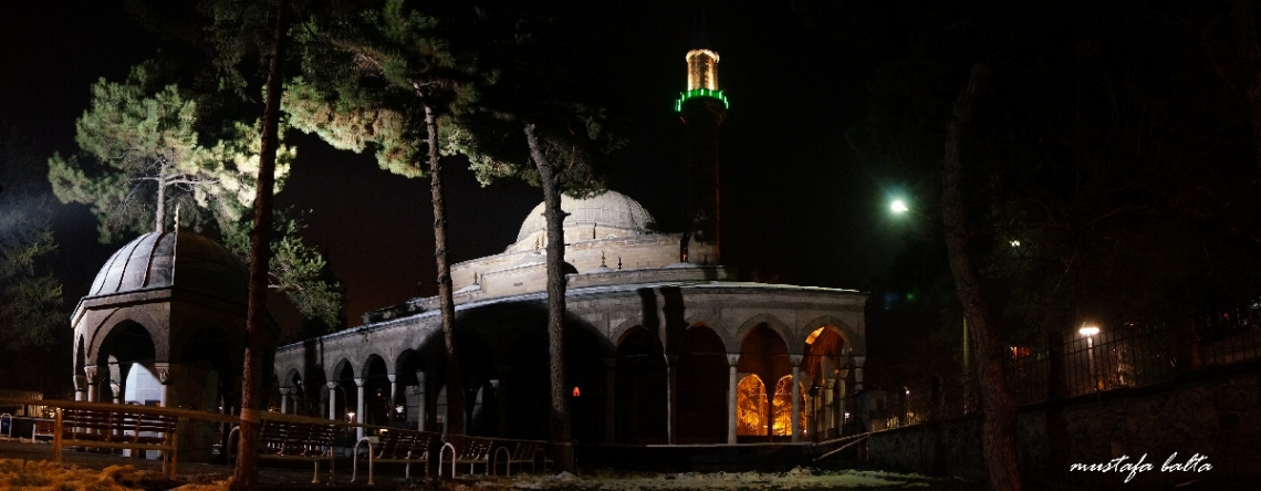 Kurşunlu Cami Gece Panoraması Kayseri 