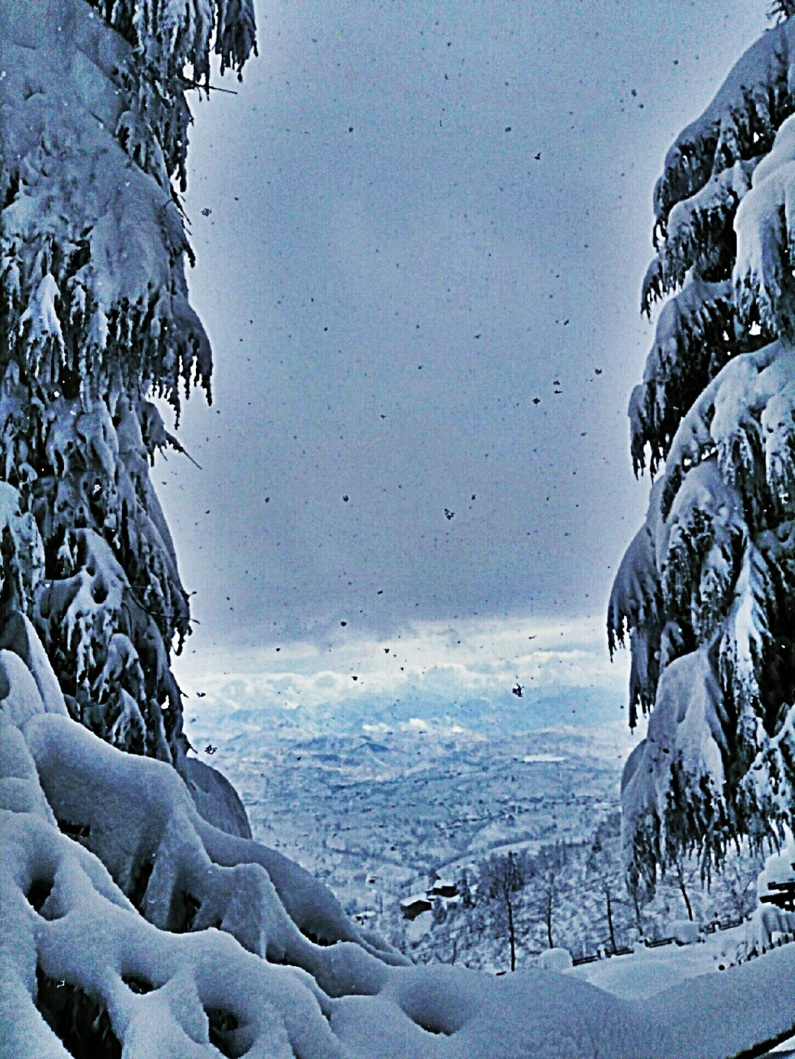 Boztepe de kar yağışını izlemek