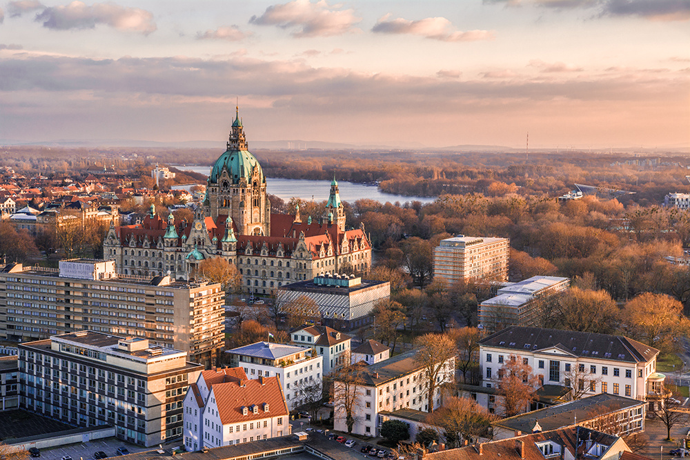 Hanover with the castle-like New City Town Hall