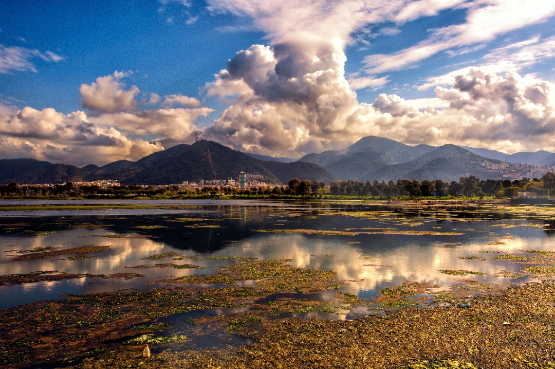 Reflection in lagoon/İZMİR.