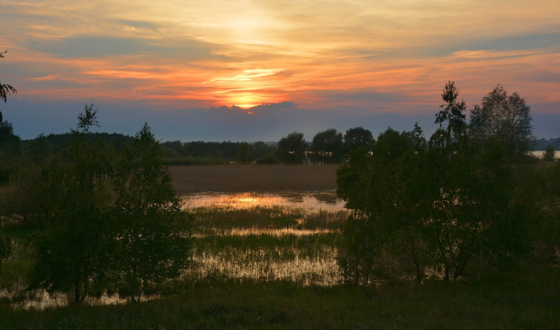 Sunset over the backwater