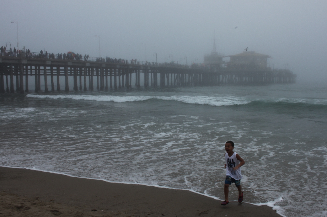 Sisli bir günde Venice Beach-California