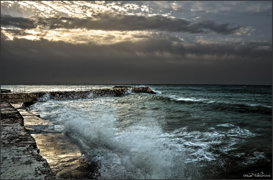 Sunrise over the sea.