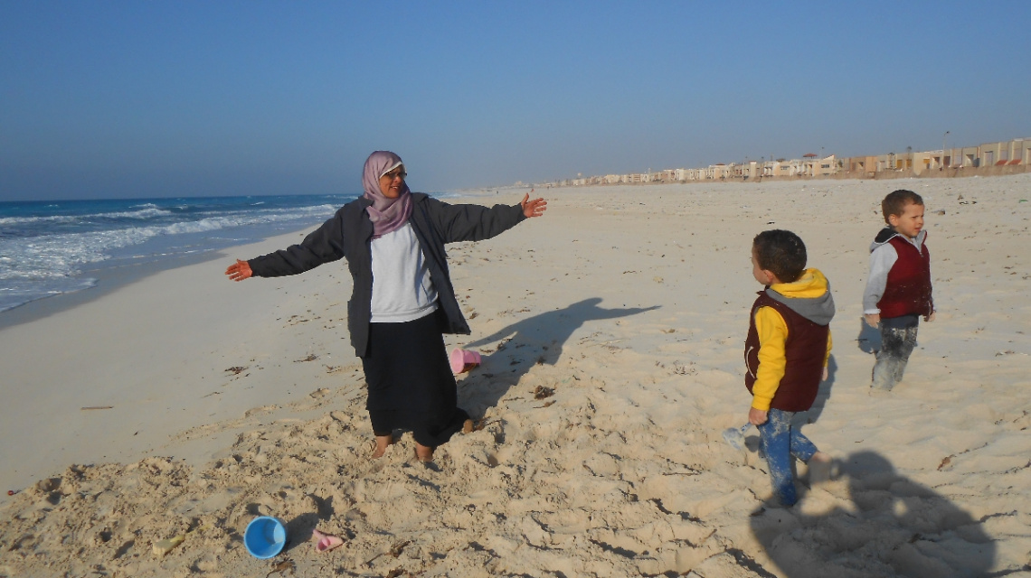 Egypt  - North coast   - grandmother & kids