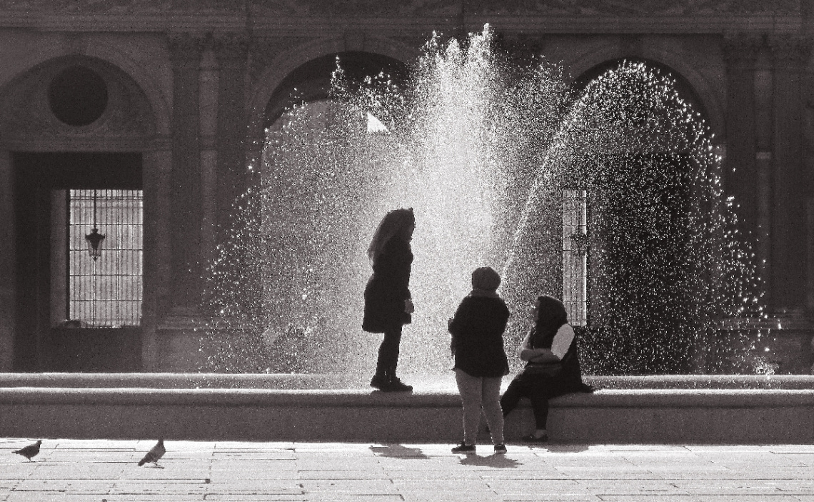 A fountain in Paris