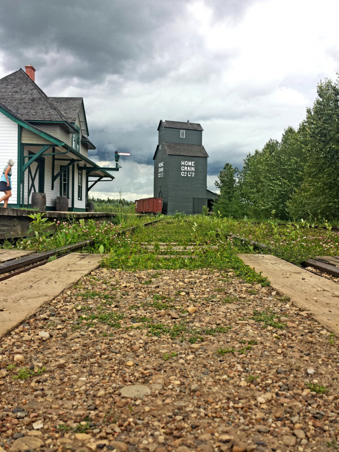 Old Grain Elevator and Train Tracks