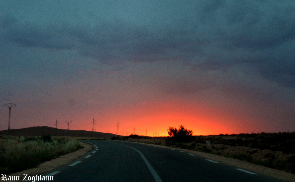 Wonderful Sunset on Road