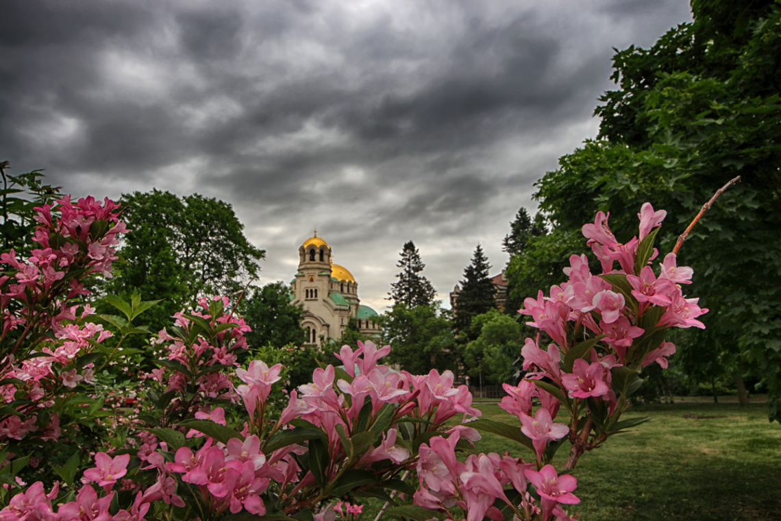 Stormy spring weather