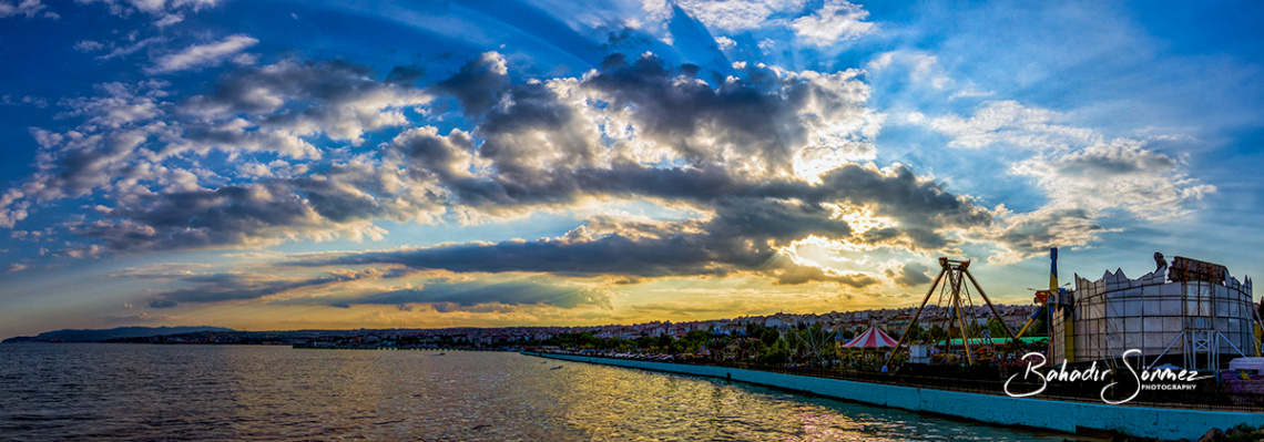 Panoramik görünüm, Gün batımında Tekirdağ